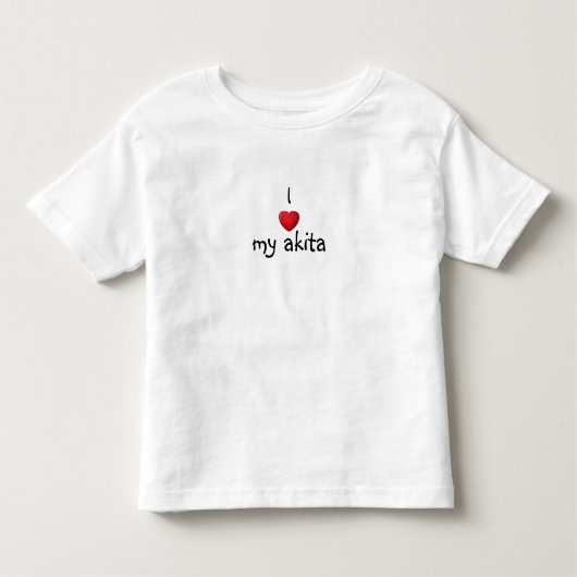 I *hart* mijn akita kinder shirts (Voorkant)