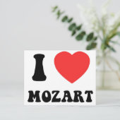 I Hart Mozart Briefkaart (Staand voorkant)