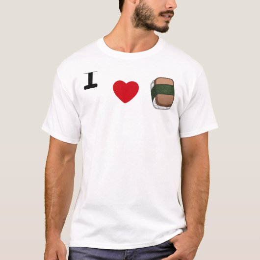 I * hart * Musubi T-Shirt (wit) (Voorkant)