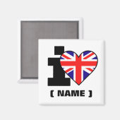 I hart (naam) Magneet (Voorkant / Achterkant)