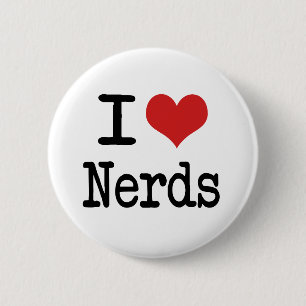 I hart Nerds Ronde Button 5,7 Cm