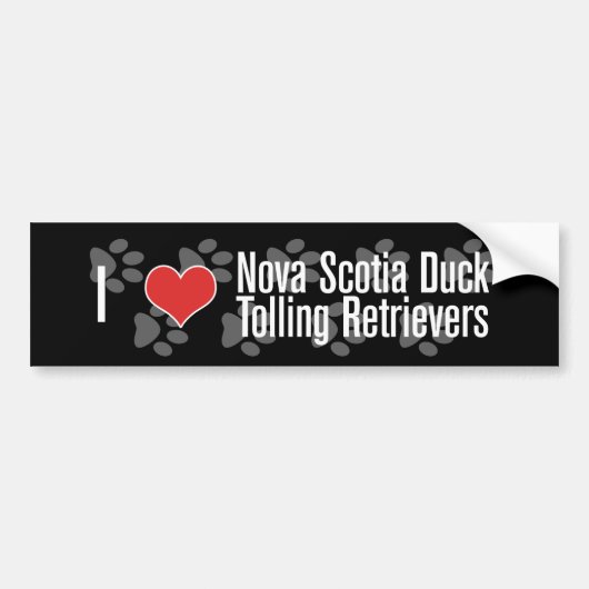 I (hart) Nova Scotia Duck Tolling Retrievers Bumpersticker (Voorkant)