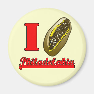 I hart Philly cheesesteaks koelkast magnet Magneet