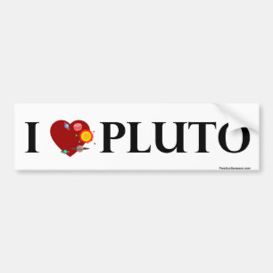 I (hart) Pluto Bumpersticker