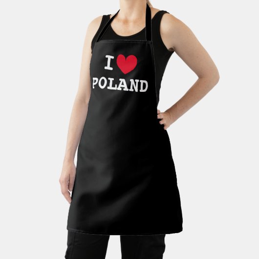 I hart Polen ❤ Aangepaste kleur koken schorten (Insitu)