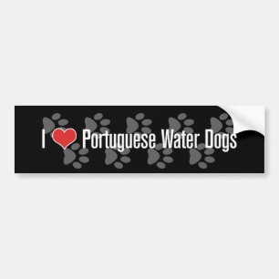 I (hart) Portugese waterhonden Bumpersticker