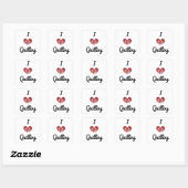  I hart Quilling 1,5-inch Square Stickers (Vel)