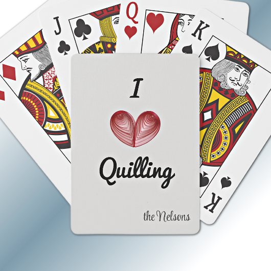  "I (hart) quilling"-speelkaarten Pokerkaarten
