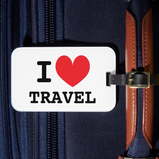 I hart reizen bagage label voor koffer of tas (Voorkant Insitu 4)