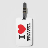 I hart reizen bagage label voor koffer of tas (Voorkant (verticaal))