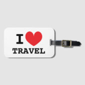 I hart reizen bagage label voor koffer of tas (Voorkant (horizontaal))