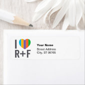 I hart RF retour adreslabels Etiket (Insitu)