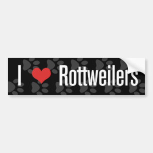 I (hart) Rottweilers Bumpersticker