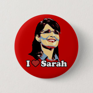 I hart Sarah Palin knopkleur Ronde Button 5,7 Cm