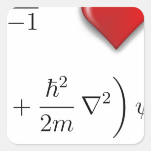I hart Schrodinger vergelijking Vierkante Sticker