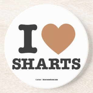 I Hart Sharts Zandsteen Onderzetter