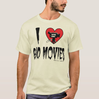 I (hart) Slechte films T-shirt