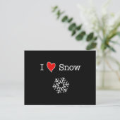 I (hart) sneeuw briefkaart (Staand voorkant)