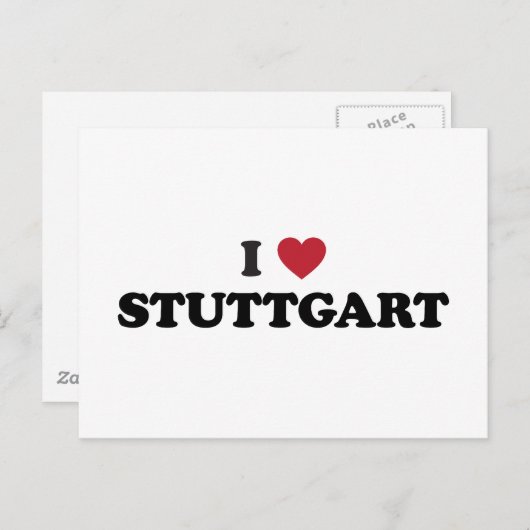 I Hart Stuttgart Duitsland Briefkaart (Voorkant / Achterkant)