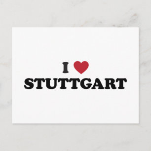 I Hart Stuttgart Duitsland Briefkaart