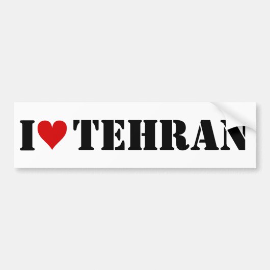 I [hart] Teheran Bumpersticker (Voorkant)