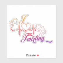 I HART Twirling 6X6 Decal