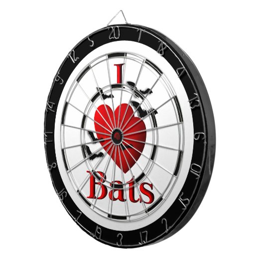 I Hart Vleermuizen Regeling Dartbord (Voorkant Rechts)