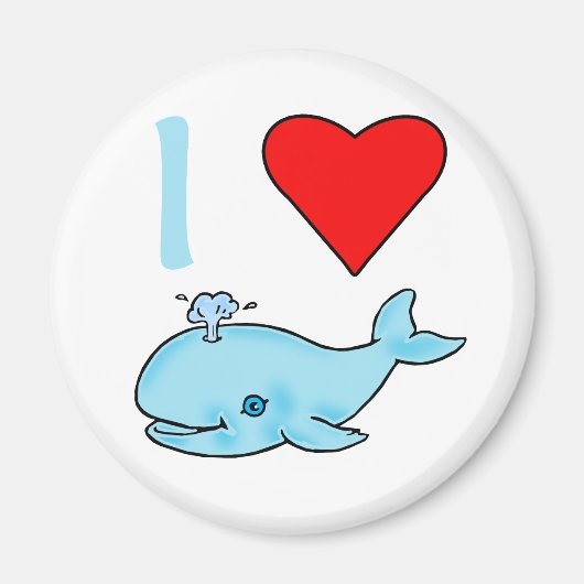 I Hart walvisproducten Magneet (Voorkant)