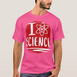 I Hart Wetenschap Schattigee Wetenschap Atom Hart  T-shirt