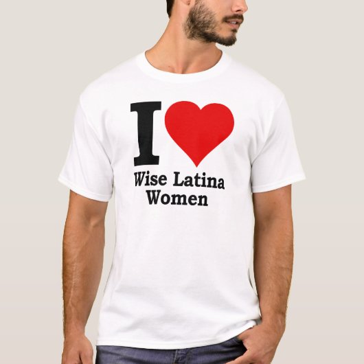 I (hart) Wise Latina Women T-shirt (Voorkant)