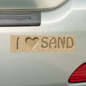 I hart Zand Bumpersticker (Op auto)