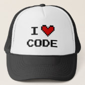 I hartcode trucker hat for computer programmeur pet (Voorkant)
