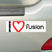 I Hartfusie Bumpersticker (Op auto)