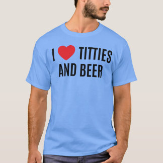 I Hartitties en Bier I Loveitties en Bier retro T-shirt