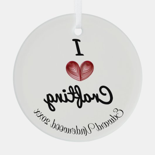  'I hartkrafting' Keepomwille Glas Ornament (Achterkant)