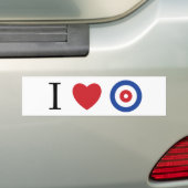 I hartkrullende bumpersticker (Op auto)