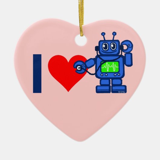 I hartrobot keramisch ornament (Voorkant)