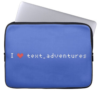 I hartstekst avonturen laptop sleeve