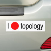 I harttopologie bumpersticker (Op auto)