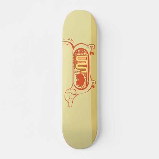 I hartworsthonden skateboard (Voorkant)