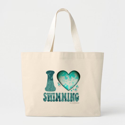I Hartzwemmen Grote Tote Bag (Voorkant)