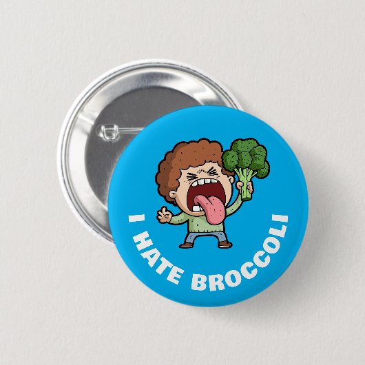 I Hate Broccoli Ronde Button 5,7 Cm (Voorkant /achterkant)