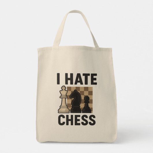 I Hate Chess Tote Bag (Achterkant)