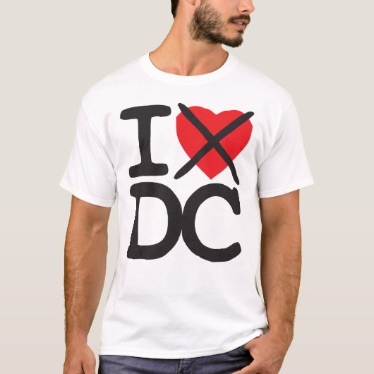 I Hate DC - District of Columbia T-shirt (Voorkant)