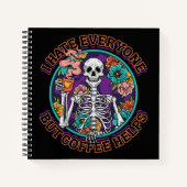 I Hate Everyone Coffee Helps Coffee Lover Gifts Notitieboek (Voorkant)