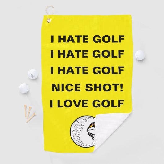 I Hate Golf - serviette de golf (En situation)