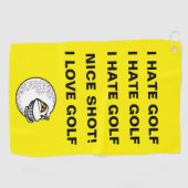 I Hate Golf - serviette de golf (Horizontal)