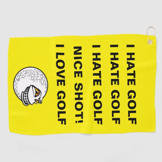 I Hate Golf - serviette de golf (Horizontal)