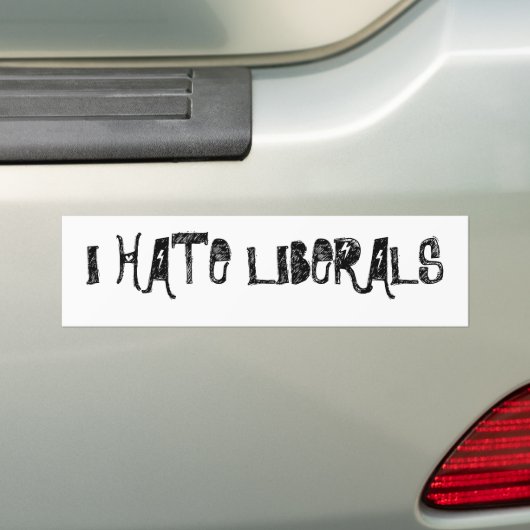 I HATE LIBERALS BUMPERSTICKER (Op auto)