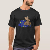 I Hate Mornings Sleeping Moose T-shirt (Voorkant)